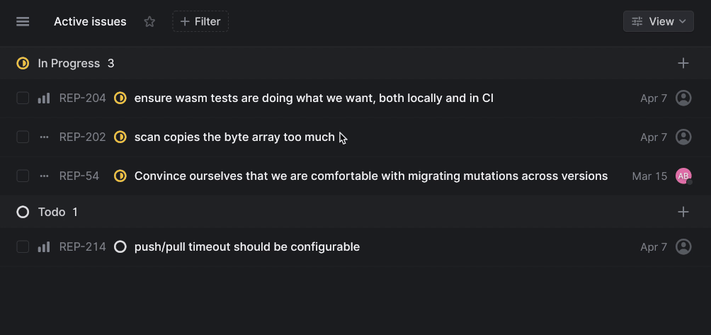 Linear's wonderfully complex "filter ALL the things" picker